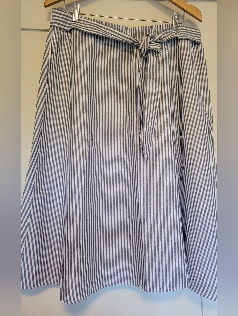 Linen Cotton TALBOTS stripped skirt